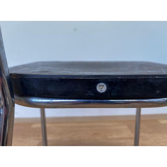 Thonet Vintage Bauhaus Model B257 Chrome Chair by Émile Guillot, 1928 For Sale - Image 4 of 10