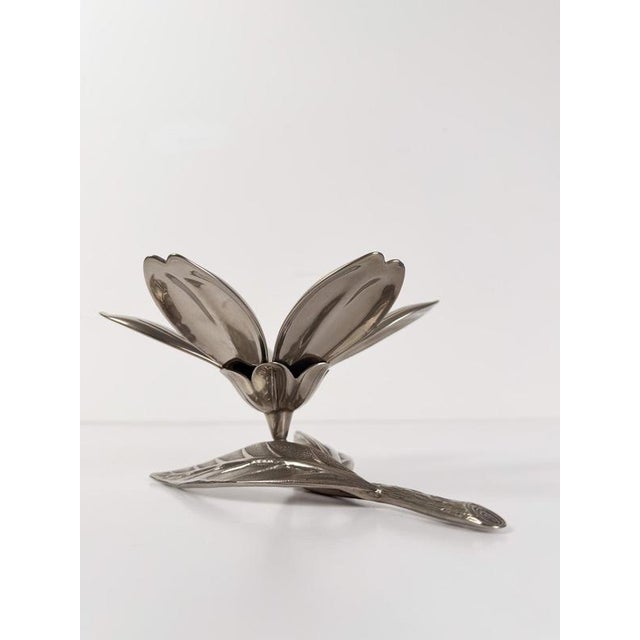 Silver Mid-Century Italian Chrome Flower Cocktail Ashtrays, 1960s, Set of 6 For Sale - Image 8 of 18