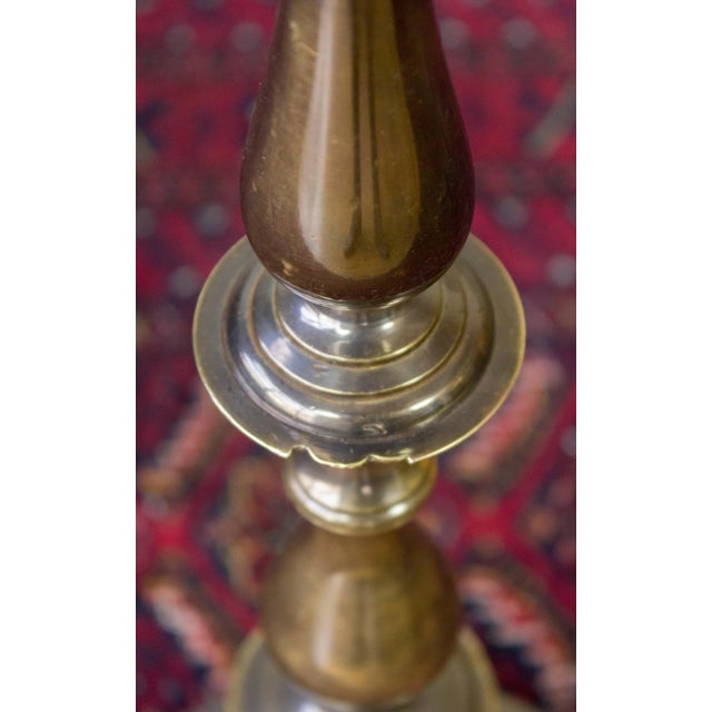 French 1940s Brass and Bronze Floor Lamp For Sale - Image 13 of 16
