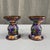 Chinese Pair of Vintage Chinese Cloisonné Enamel Candlesticks - 985g For Sale - Image 3 of 9