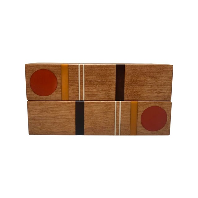 1970s Mid-Century Modern Artisan Made Wood and Resin Salt & Pepper Shakers- a Pair For Sale - Image 5 of 12