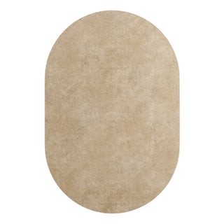 Tapis Oval Corn #02 Modern Minimal Oval Shape Hand-Tufted Rug by TAPIS Studio For Sale