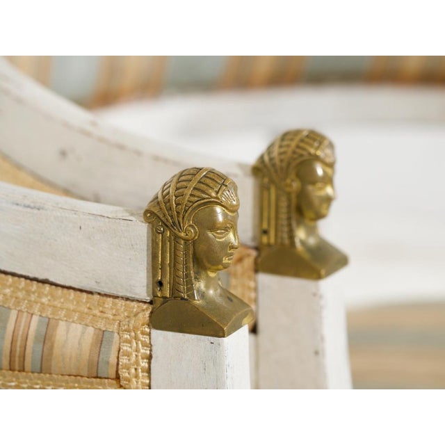 Armchairs with Detailed Bronze, Set of 2 For Sale - Image 6 of 8