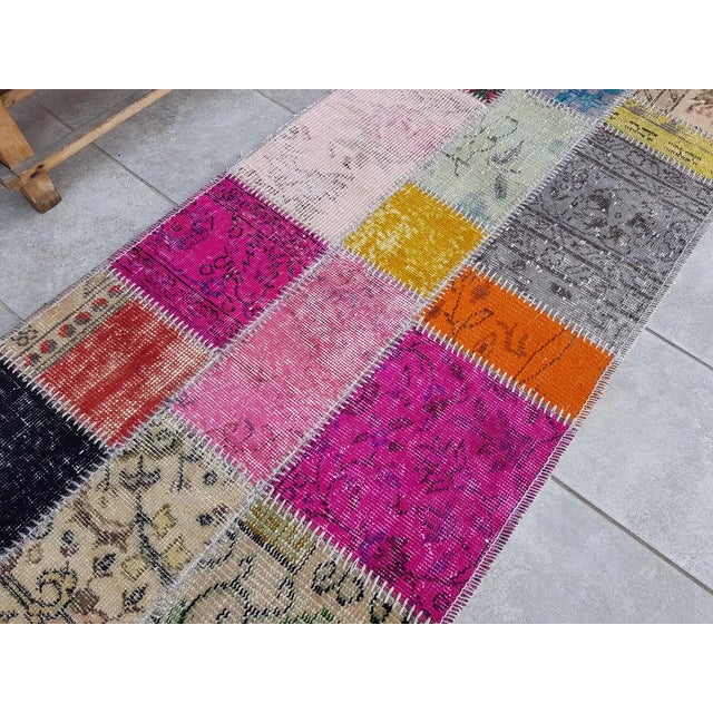 Vintage Anatolian Oushak Runner Rug For Sale - Image 9 of 10