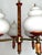 Brass Glass Ball Six Light Chandelier, 1950s For Sale - Image 8 of 10