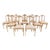 Vintage Sheraton Style Hand Carved Shield Back Dining Chairs Newly Upholstered - Set of 10 For Sale