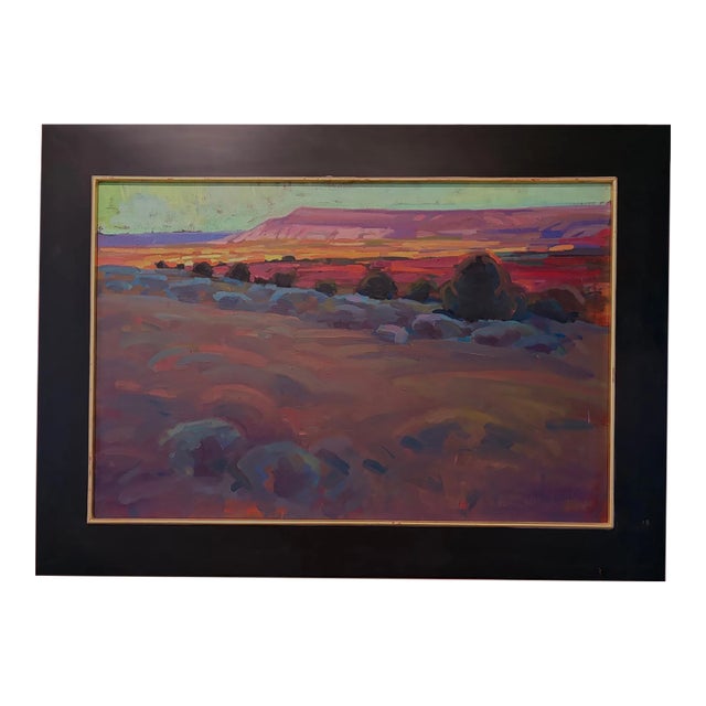 "Morning on the Mesa" (2012) Signed Original Oil Pastels by Susan Mayfield For Sale