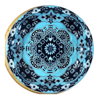 1971 Vintage Daher Decorated Ware Serving Tin Bowl For Sale