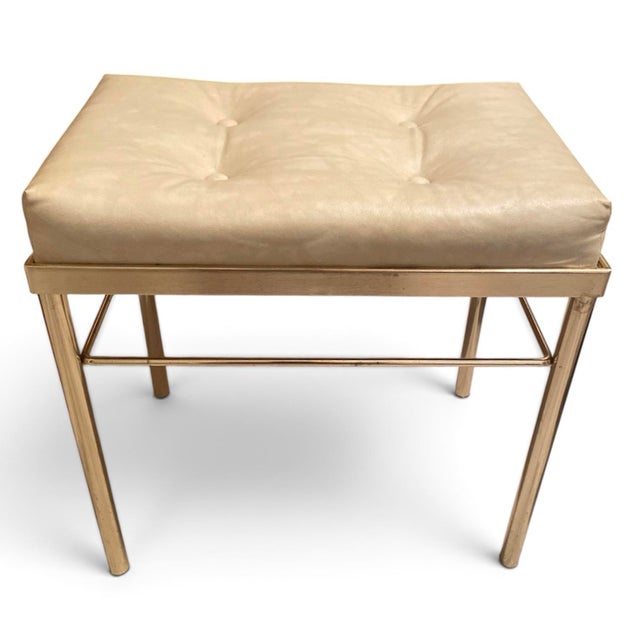 Elegant vintage vanity bench by Koch Originals (Koch and sons) , Inc. of Evansville, Indiana, dating to approximately the...