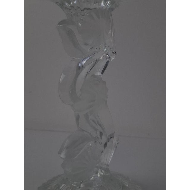 Mid-Century Cut Glass Sculptural Candleholder, Czechoslovakia, 1960s For Sale - Image 4 of 18