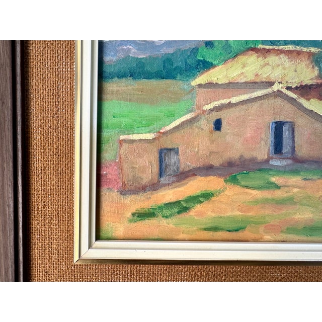 1980s Espinosa, House in the Countryside, 1980s, Oil on Canvas For Sale - Image 5 of 9