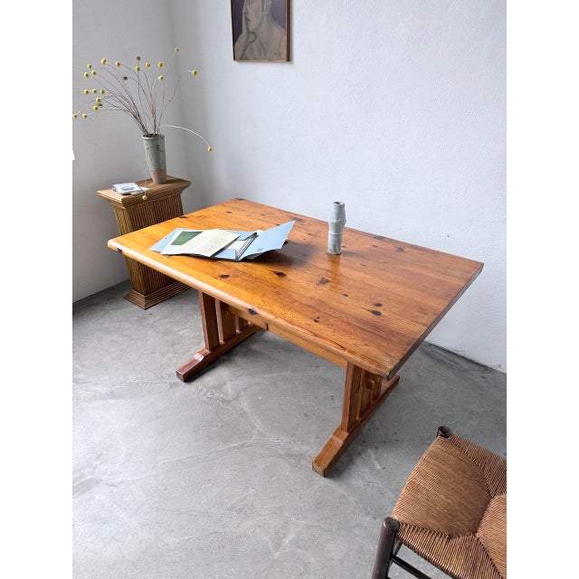Vintage Dining Table in Pine, 1960s For Sale - Image 10 of 18