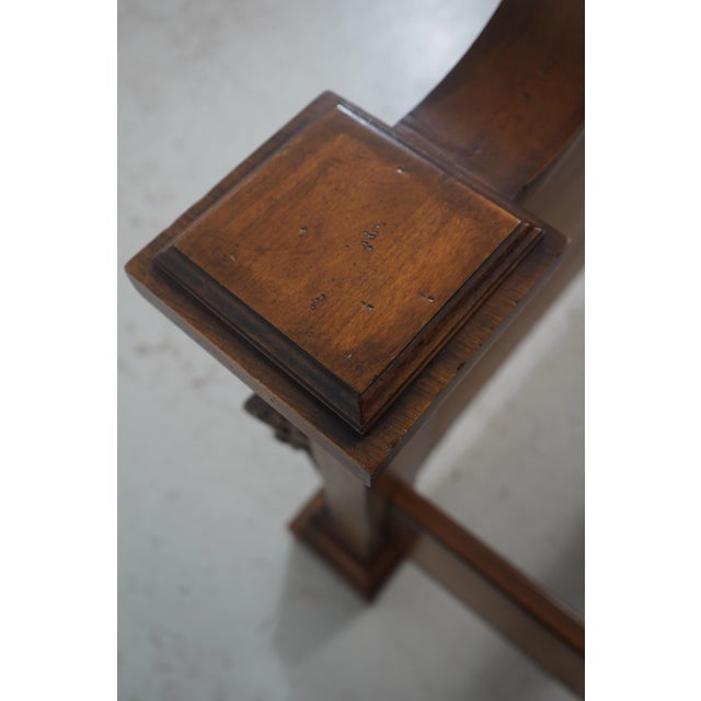 Wood Henredon King Size Victorian Style Walnut Bed For Sale - Image 7 of 18