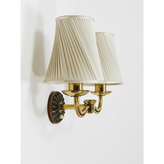 Viennese Modern Brass Sconces Wall Lights, Austria, 1940s, Set of 2 For Sale - Image 15 of 16