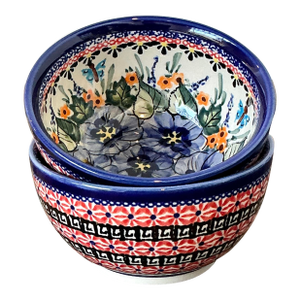 Vintage Polish Hand Painted Ceramic Bowls - Set of 2