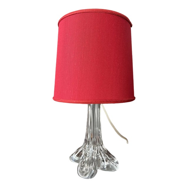 Vintage French Table Lamp by Cristallerie Lorraine, 1960s For Sale