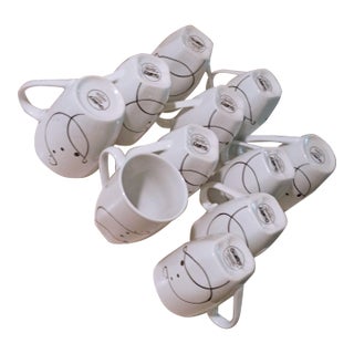 1990s Pescara Ceramic Tabletop Mugs - Set of 11 For Sale
