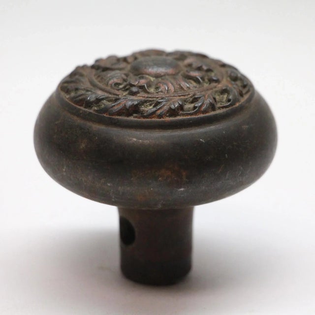 Traditional Antique Russell & Erwin Cast Iron Passage Door Knob For Sale - Image 3 of 4