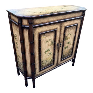 Late 20th Century Island British Colonial Style Hand Painted Console Table For Sale