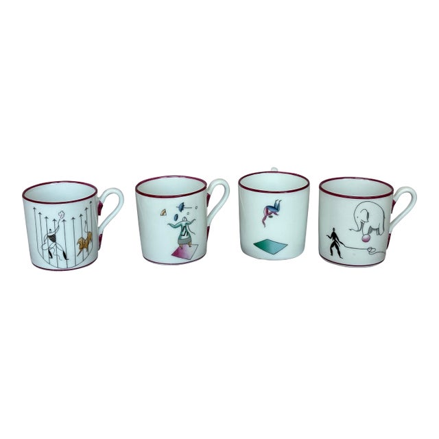 Gio Ponti for Richard Ginori Porcelain Espresso Demitasse Cups Set of 4 For Sale