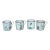Gio Ponti for Richard Ginori Porcelain Espresso Demitasse Cups Set of 4 For Sale