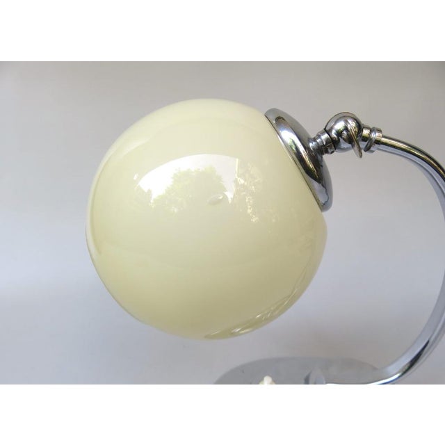 Art Deco Chrome-Plated Bedside Lamp with Glass Shade, 1930s For Sale - Image 12 of 18