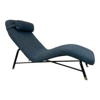 Modern Blue Chaise Lounge For Sale