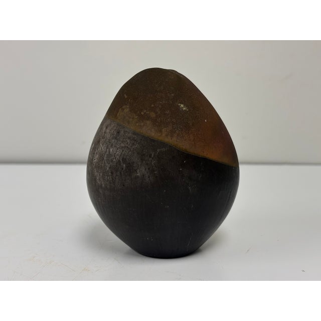 Copper Vintage Deva Spirit Rattle Shaker Raku Pottery Attributed to Nan Emmett For Sale - Image 8 of 9