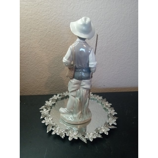 1980s Gorgeous Lladro Spain Fisher Boy Figurine For Sale - Image 5 of 8