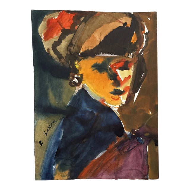 Phil Saxon Ink Drawing on Paper For Sale