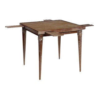 Vintage Ceruse Finishing Wooden Game Table For Sale