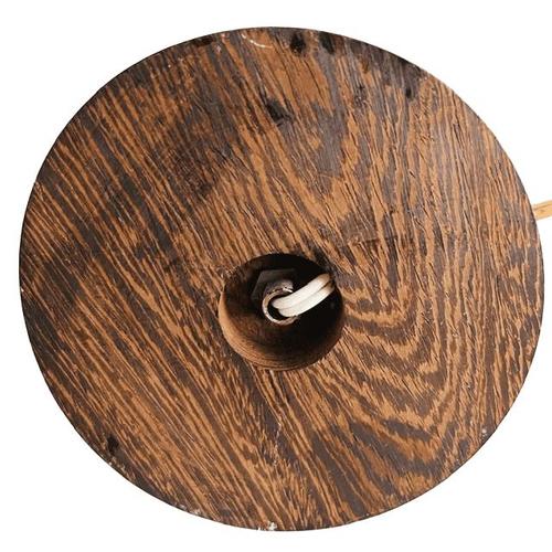 Mid-Century Danish Table Lamp in Opaline and Teak, 1960s For Sale - Image 6 of 7
