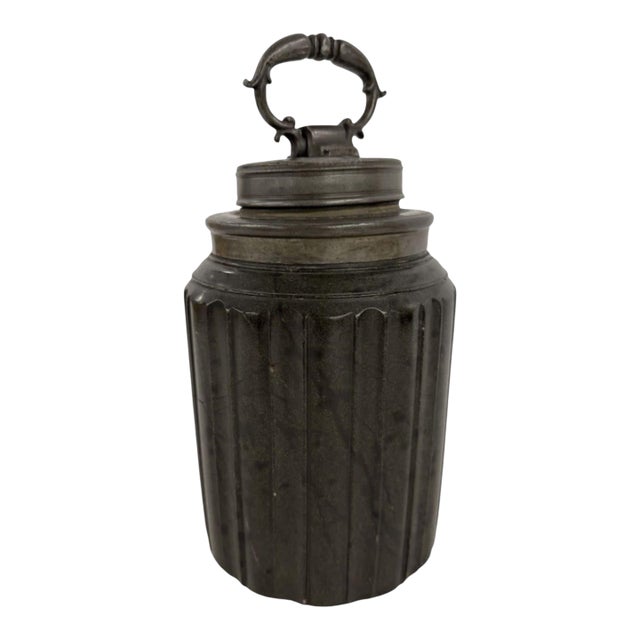 A German Serpentine Stone Covered Jar, Late 17th Century, Probably Nuremberg For Sale