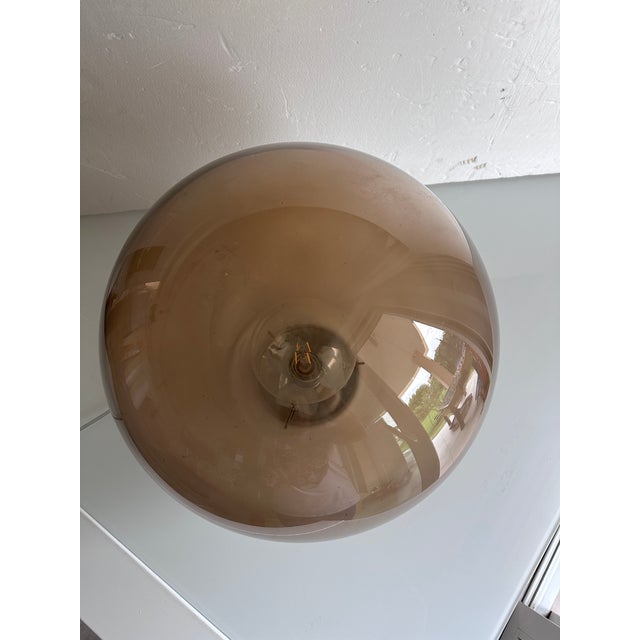 Glass Italian Table Lamp Murano Glass by SimoEng in Varnished Fume' For Sale - Image 7 of 17