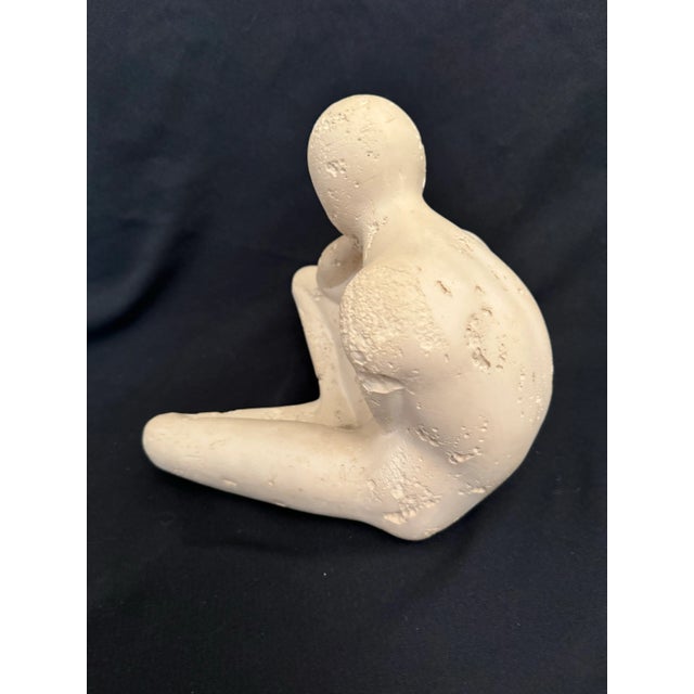 1990s Jaru Thinking Man Plaster Sculpture For Sale - Image 9 of 12