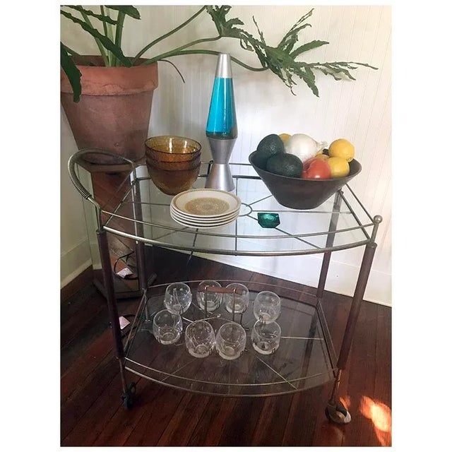 Plastic Mid-Century Modern Faux Wood Salad Serving Bowl For Sale - Image 7 of 9