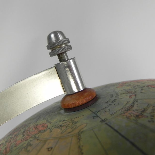 Rath Globe in Papier-Mâché on Wooden Base, 1975 For Sale - Image 10 of 16