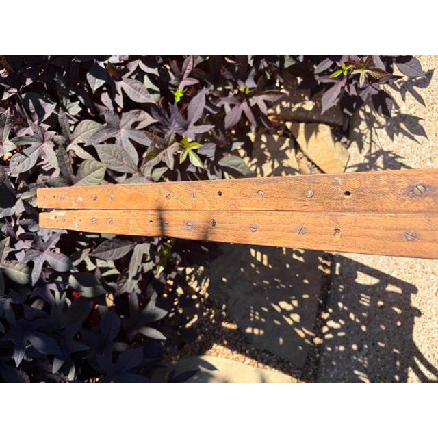 Brown Antique 1800s Victorian Stick and Ball Architectural Fretwork Corner Corner Brackets With Brass Hardware For Sale - Image 8 of 11