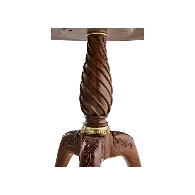 Wood English Mahogany Oval Side Table For Sale - Image 7 of 10