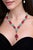 Bochic “Capri” Vintage Ruby & Turquoise Flower Necklace - 18K & Silver For Sale - Image 9 of 9