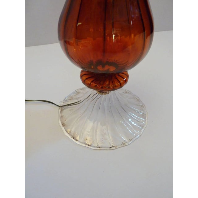 Vintage Italian Murano Glass Table Lamp, 1980s For Sale - Image 3 of 6