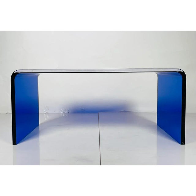 Lucite Coffee Table in Cobalt Blue by Cain Modern, Usa 2023 For Sale - Image 12 of 13