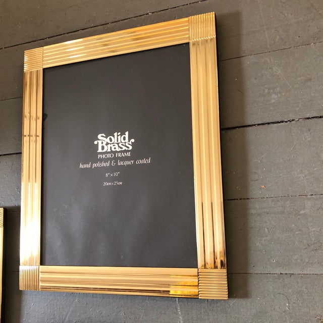 Gallery Wall Collection 3 Vintage Solid Brass Photo Frames set of 3