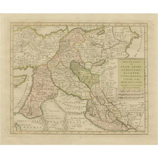 Antique Map of Eastern Turkey, Caucasus, Israel, Iraq and Part of Arabia, 1732 For Sale