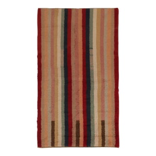 1960s Vintage Rug in Polychromatic Stripes For Sale
