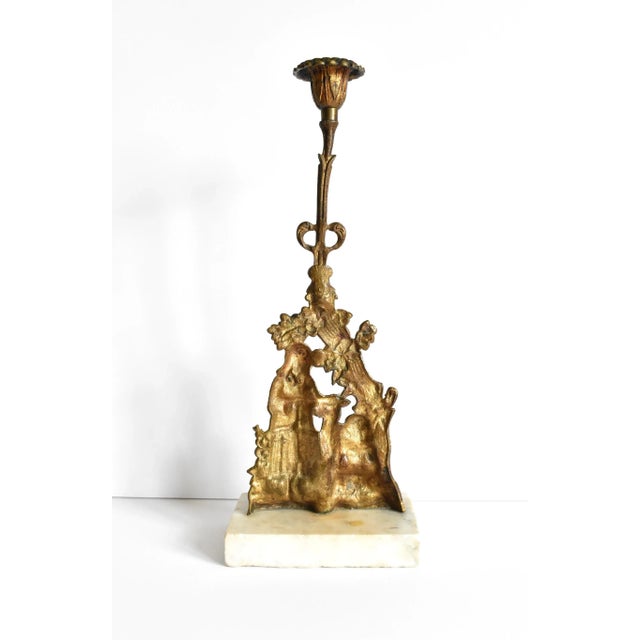 Victorian 19th Century Victorian Gold Ormolu Candle Holder For Sale - Image 3 of 9