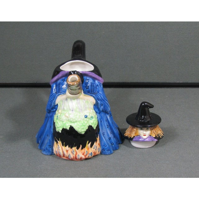 1997 Inspirado Witchy Poo Hand-Painted Halloween Teapot For Sale - Image 13 of 14