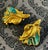 Turquoise Pair of Bronze and Enamel Earrings Line Vautrin For Sale - Image 8 of 10