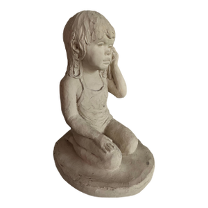 Girl at the Beach Plaster Sculpture