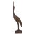 16” Mid Century Modern Wood Crane Vintage Carved Bird Figurine, Tall Handmade Wooden Sculpture MCM Heron Egret Witco Style For Sale